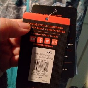 Men's XXL Mossy Oak Fishing Hooded Habit Camo Solar Factor Cooling Wicking Shirt